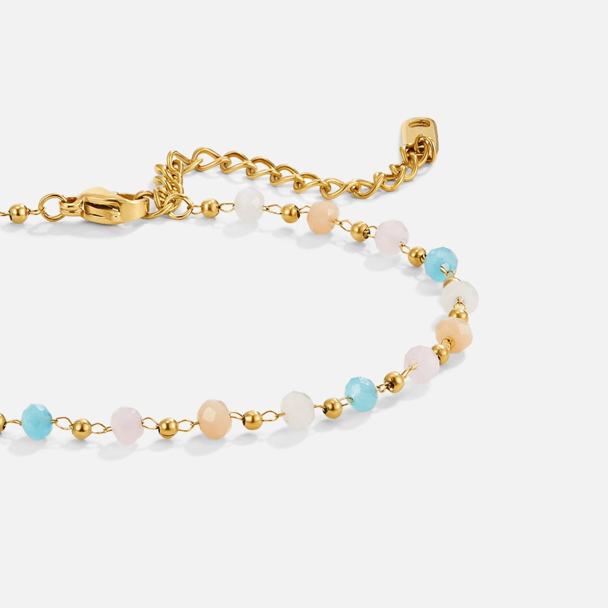 Dalia Smooth Stone-Look Round Bead Bracelet