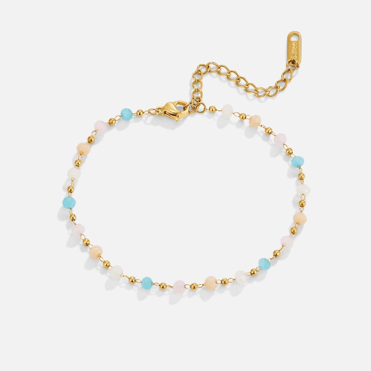 Dalia Smooth Stone-Look Round Bead Bracelet