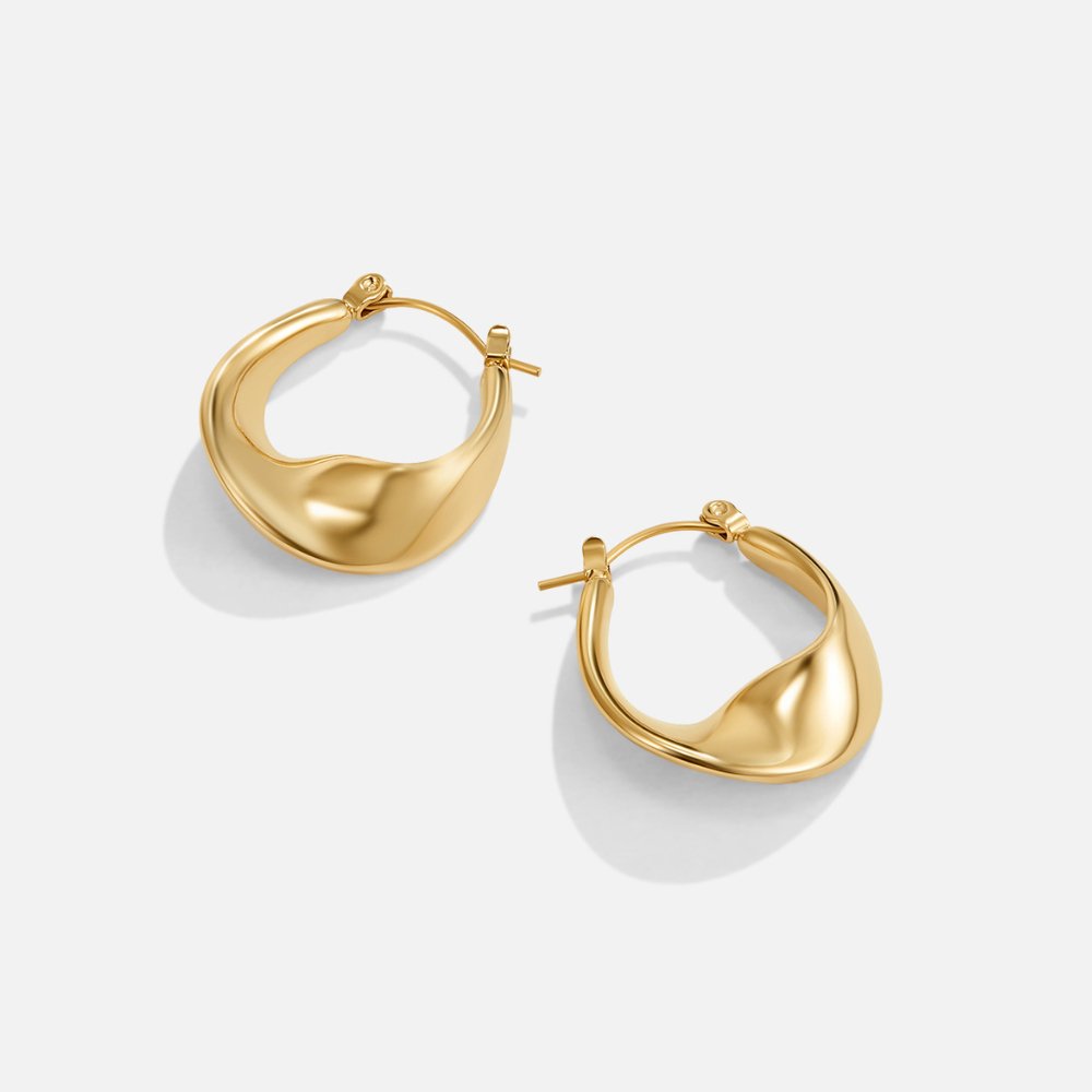 Dara Clean Line Hoop Earrings for Every Day
