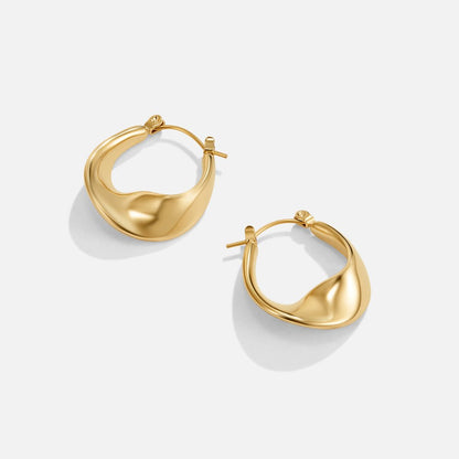 Dara Clean Line Hoop Earrings for Every Day