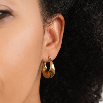 Dara Clean Line Hoop Earrings for Every Day