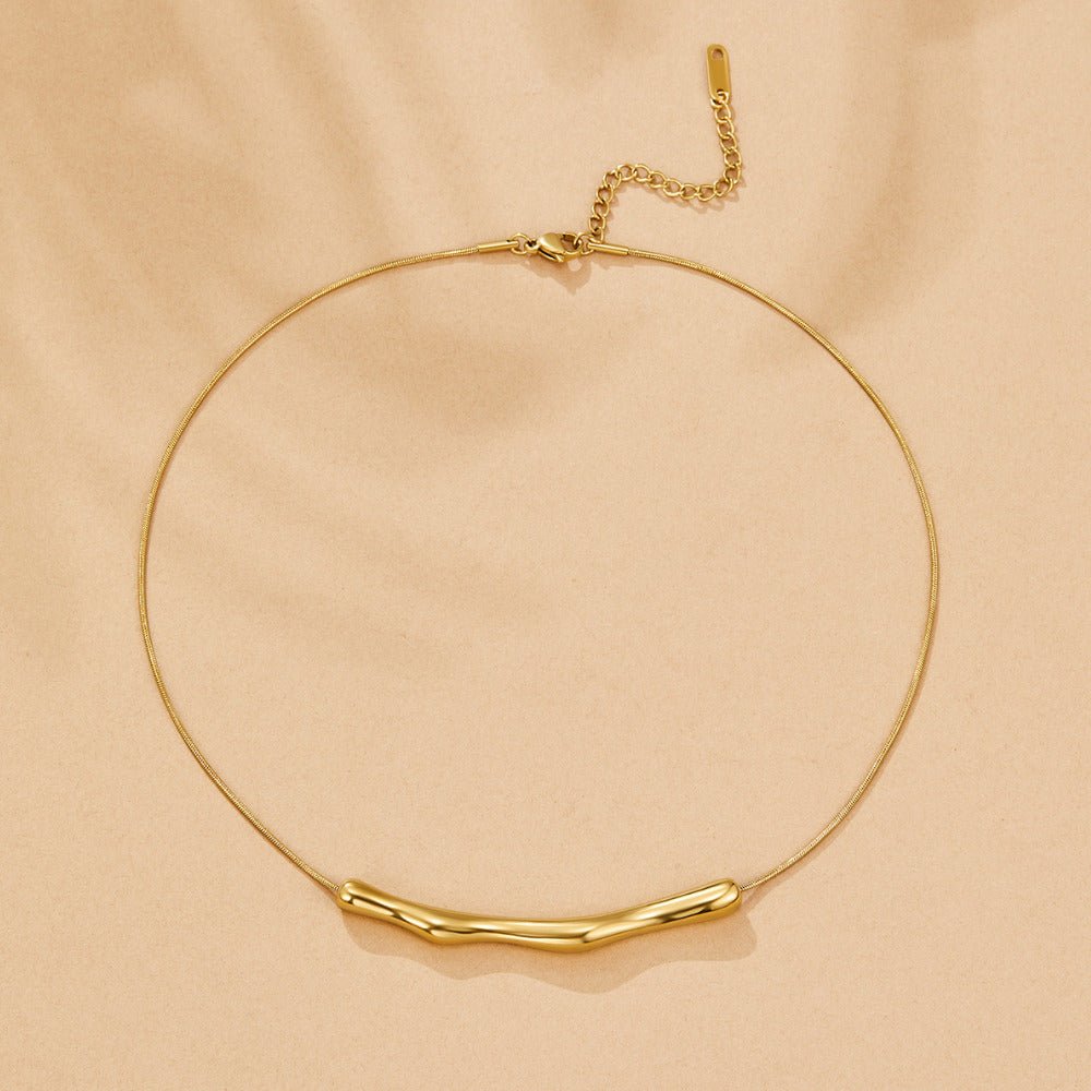 Deana Bamboo Link Gold-Tone Chain Necklace