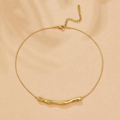 Deana Bamboo Link Gold-Tone Chain Necklace
