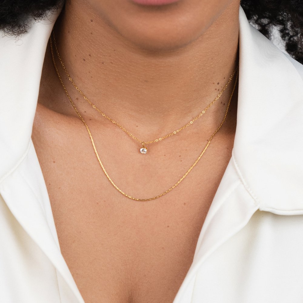 Dina Crystal Two-Strand Gold-Tone Necklace