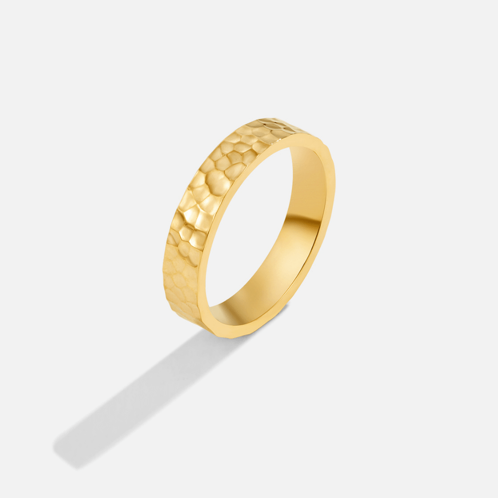 Dorcas Gold-Tone Ring with a Hammered Finish