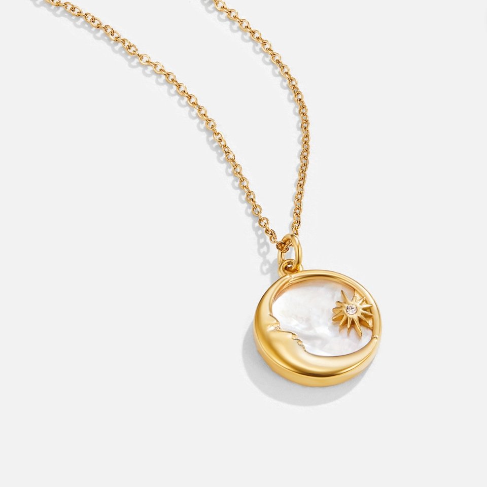 Crescent and Star Charm Necklace