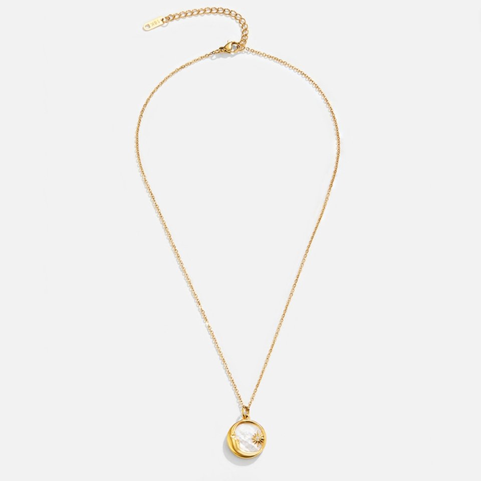 Crescent and Star Charm Necklace
