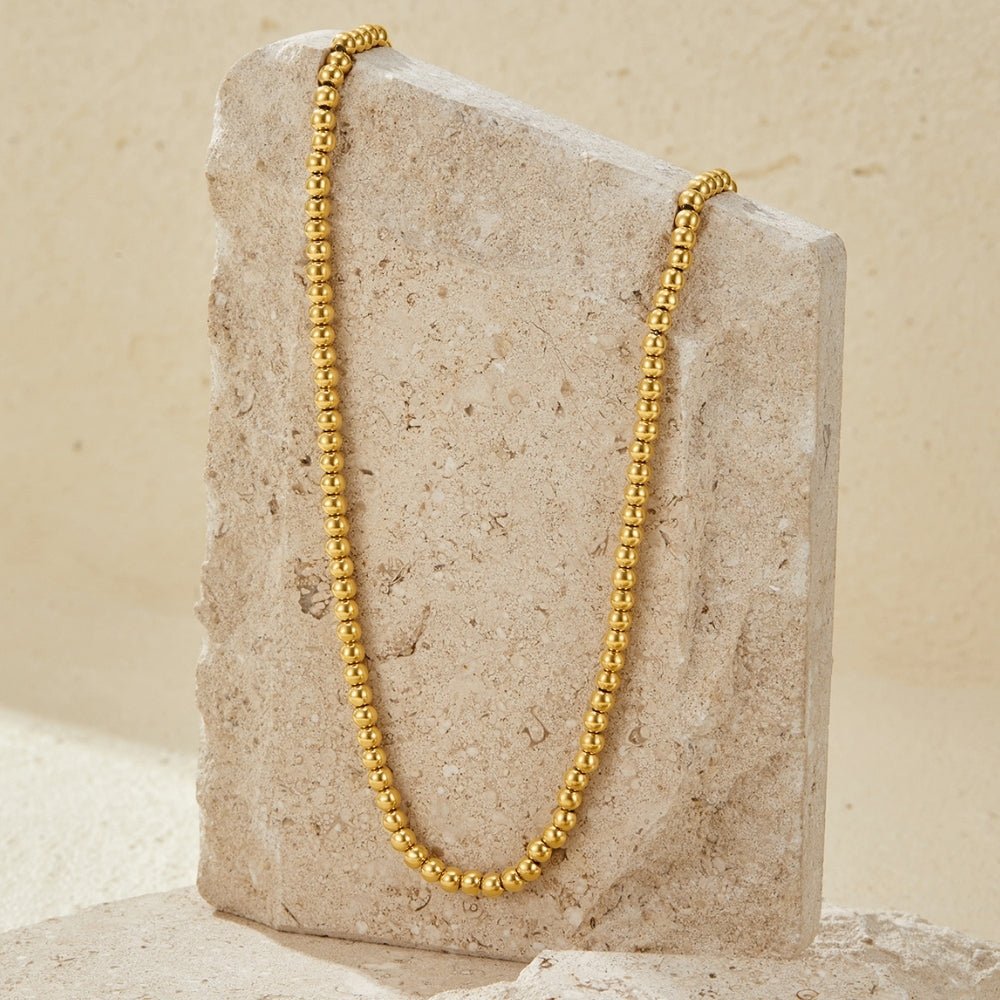 Elena Ball Bead Gold-Tone Chain Necklace