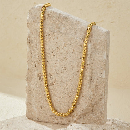 Elena Ball Bead Gold-Tone Chain Necklace