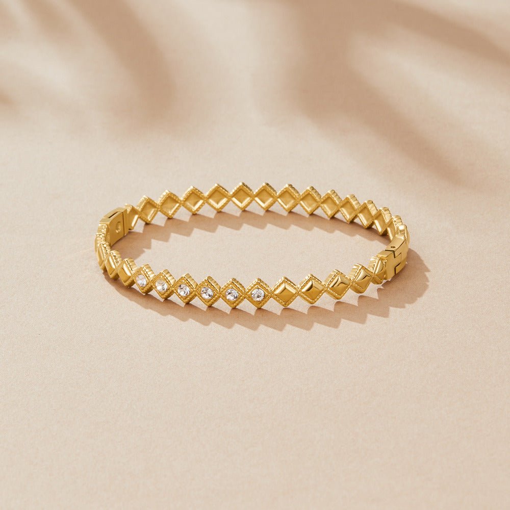 Elle Pointed Marquise Crystal Bangle Bracelet