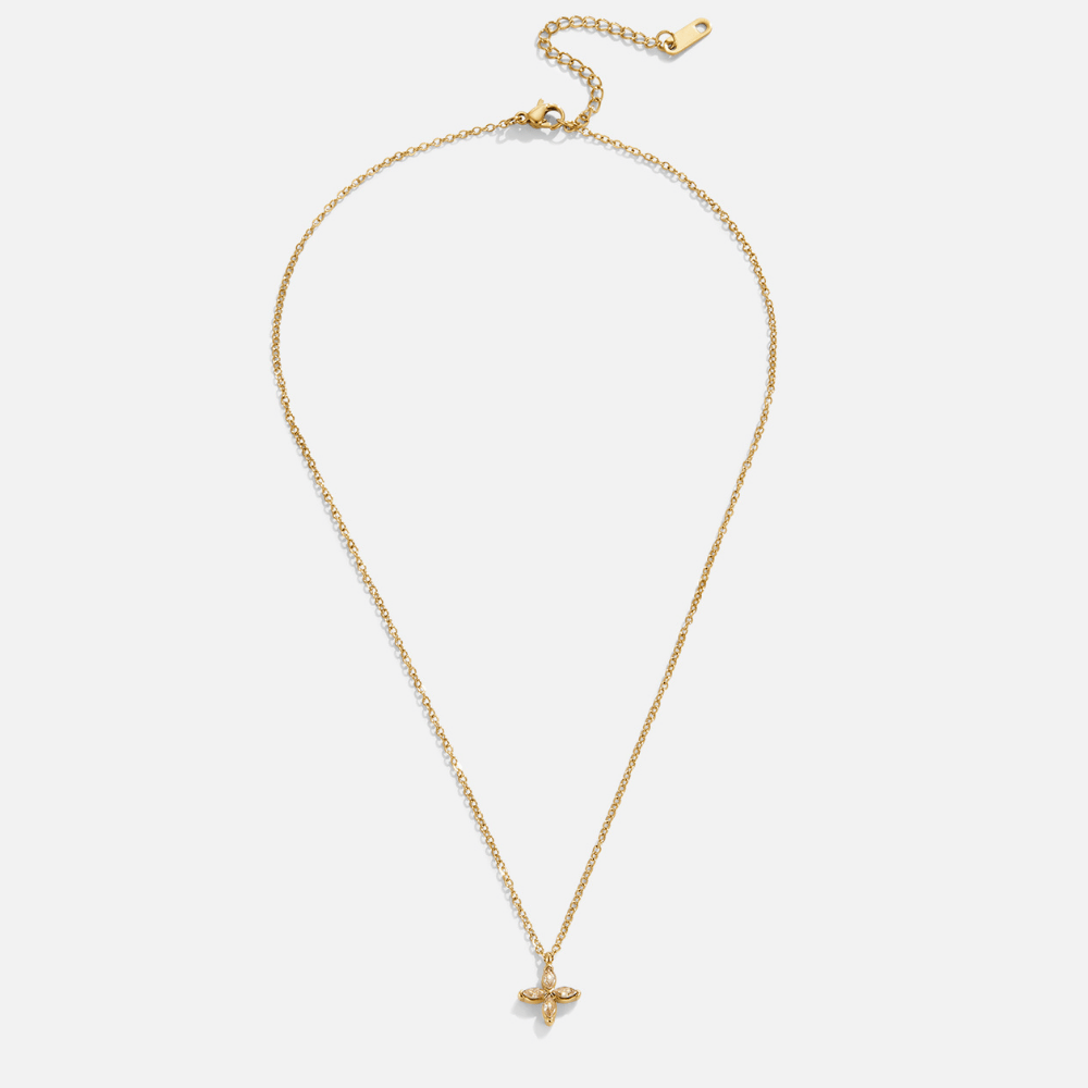 Elowyn Crystal Petal Bloom Pendant Necklace