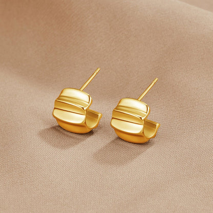 Elsa Little Wave-Shaped Hoop Earrings