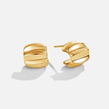 Elsa Little Wave-Shaped Hoop Earrings
