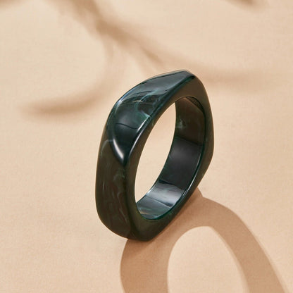 Glossy Emerald Green Marbled Bangle