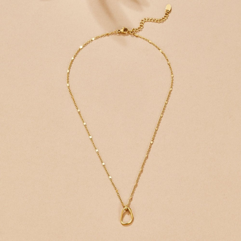 Erin Small Disc Gold-Tone Pendant Necklace
