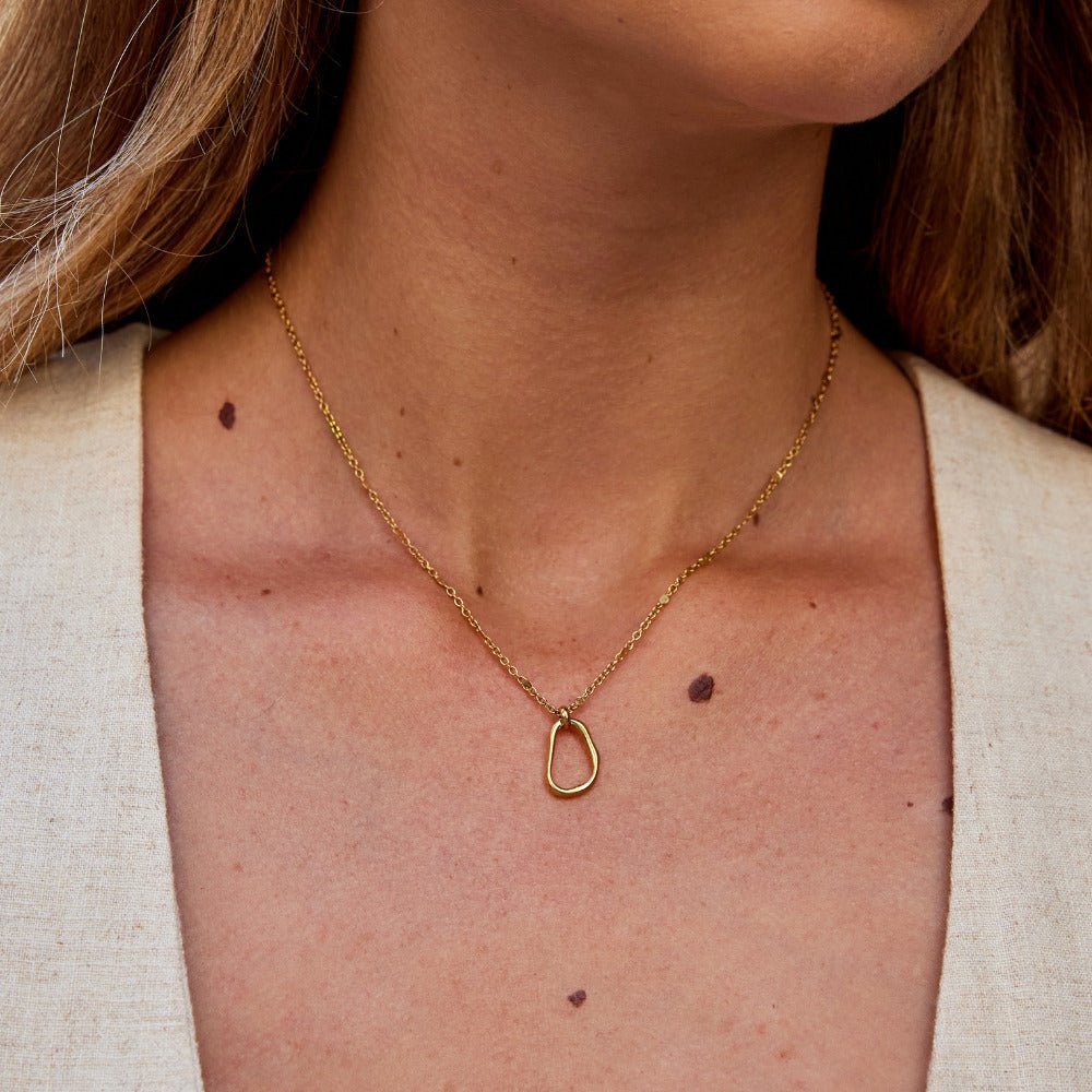 Erin Small Disc Gold-Tone Pendant Necklace