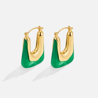 Esme Squared Off Geometric Hoop Earrings