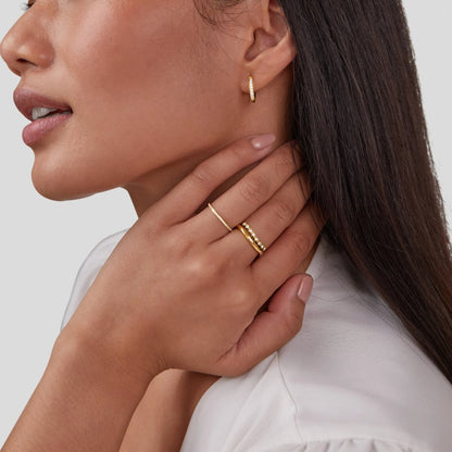 Full Circle Gold-Tone Crystal Eternity Ring