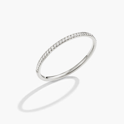 Full Circle Silver-Tone Crystal Eternity Ring