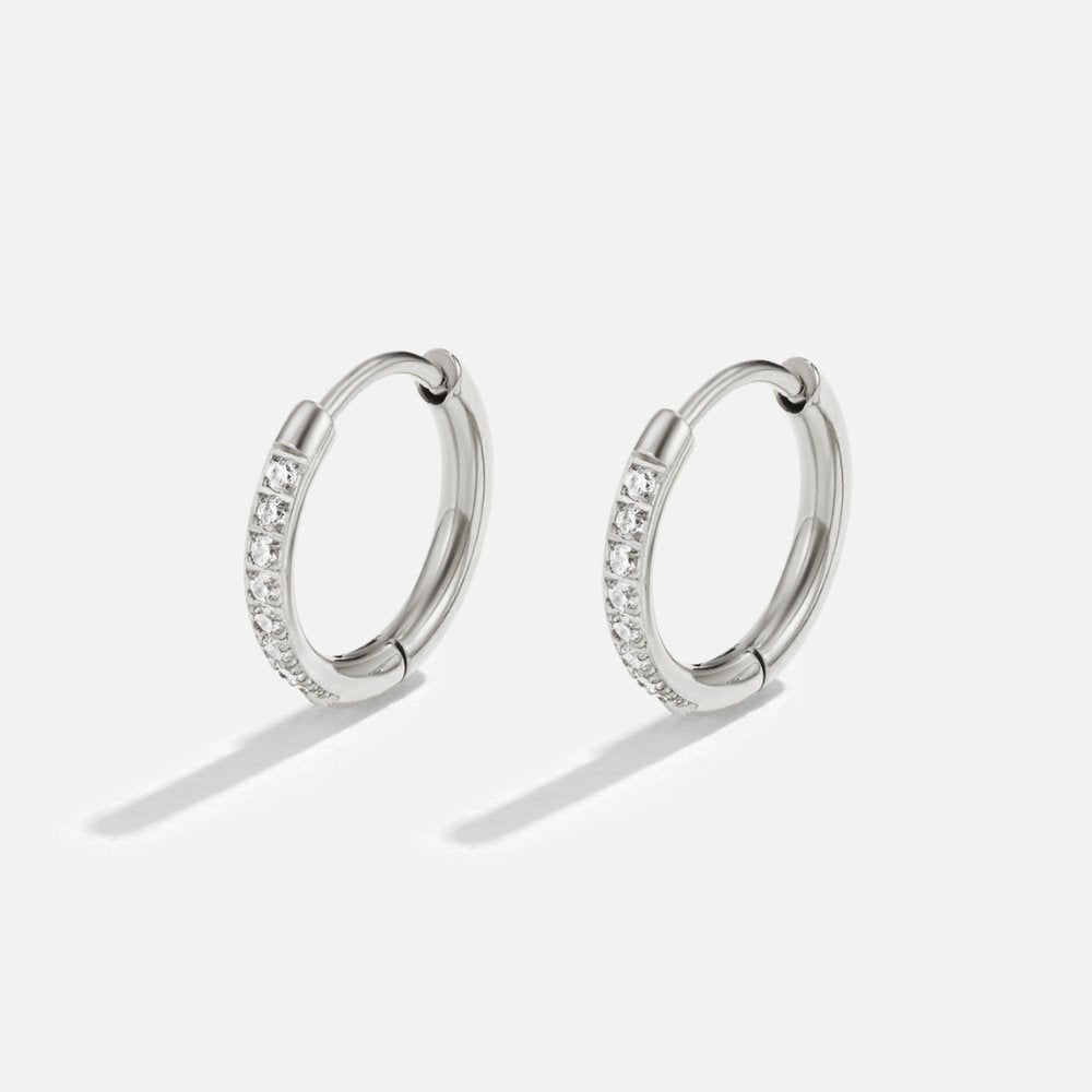 Eternity Silver-Tone Continuous Hoop Earrings