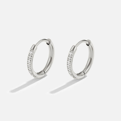 Eternity Silver-Tone Continuous Hoop Earrings