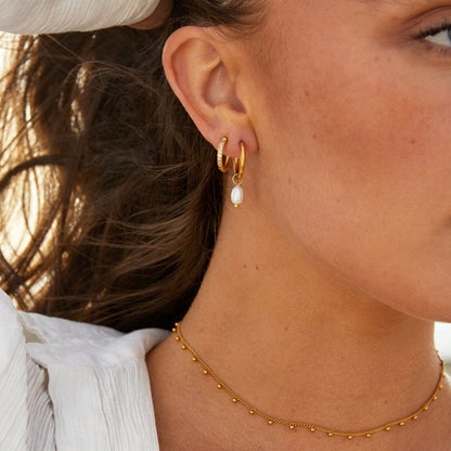 Eternity Gold-Tone Continuous Hoop Earrings
