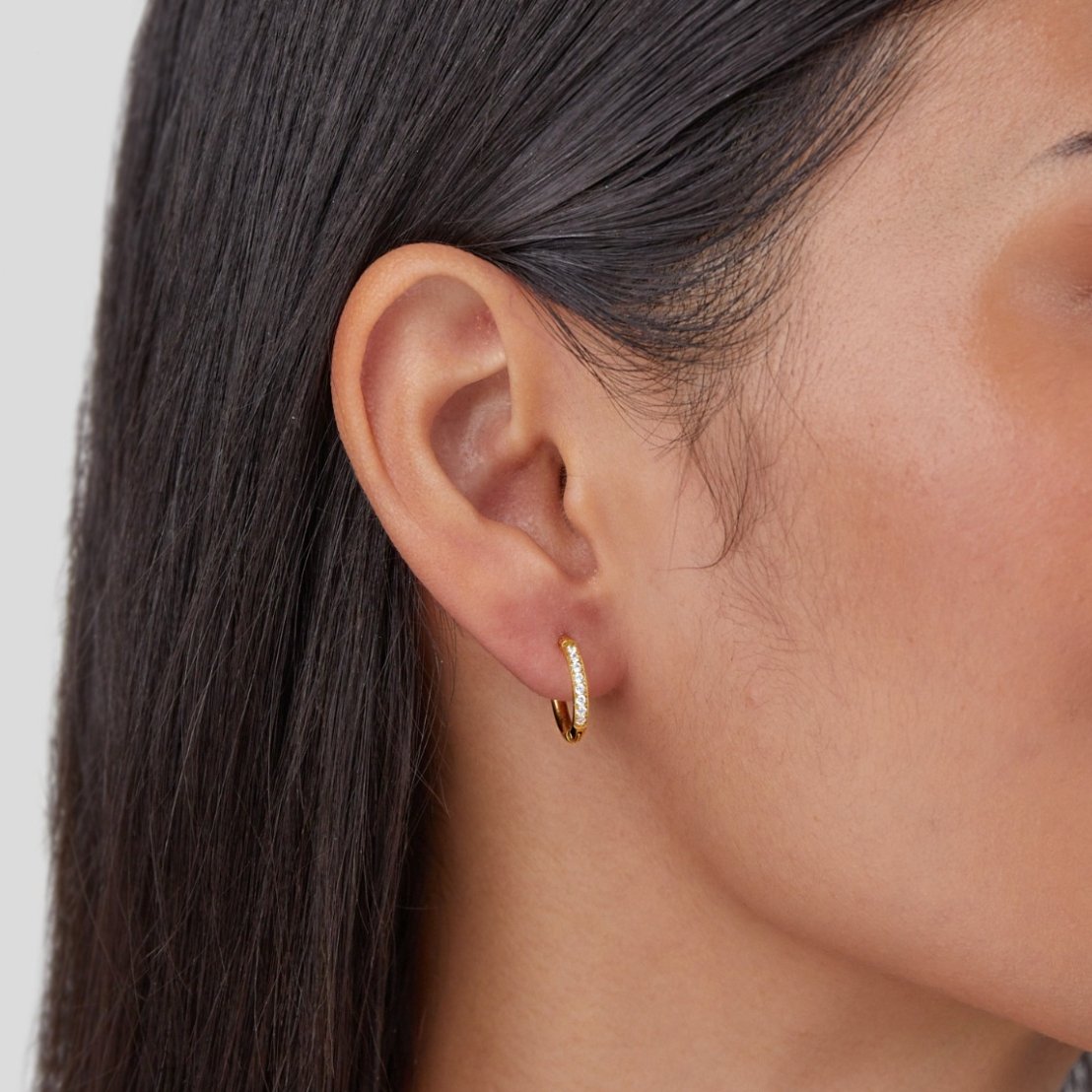 Eternity Gold-Tone Continuous Hoop Earrings