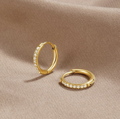 Eternity Gold-Tone Continuous Hoop Earrings