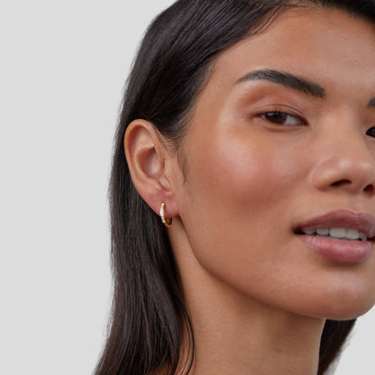 Eternity Gold-Tone Continuous Hoop Earrings
