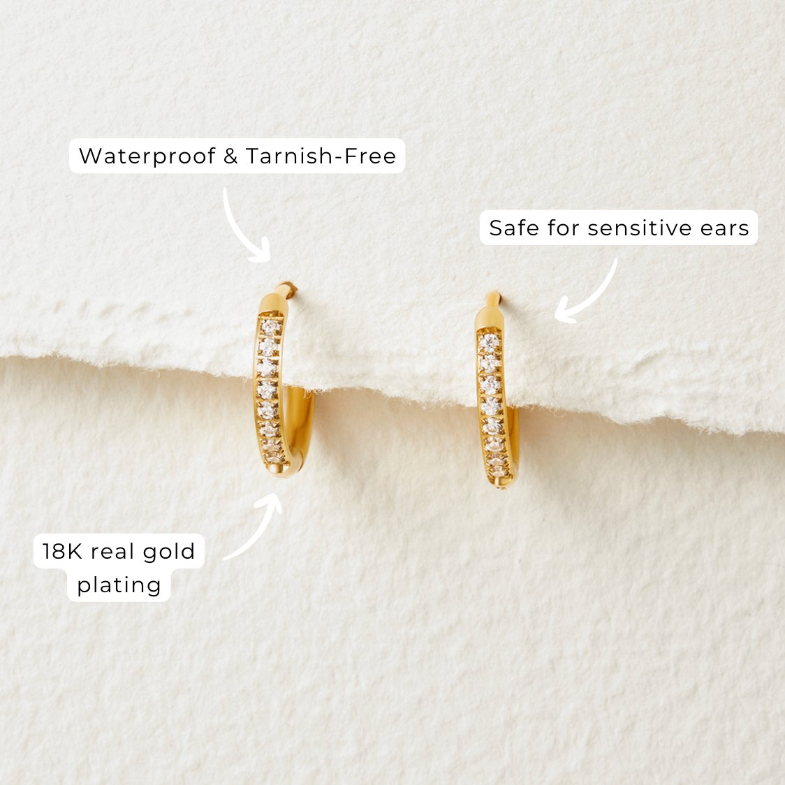 Eternity Gold-Tone Continuous Hoop Earrings