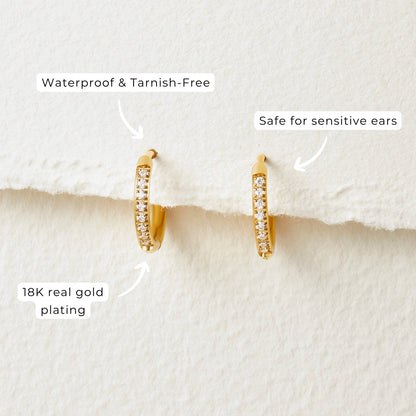 Eternity Gold-Tone Continuous Hoop Earrings
