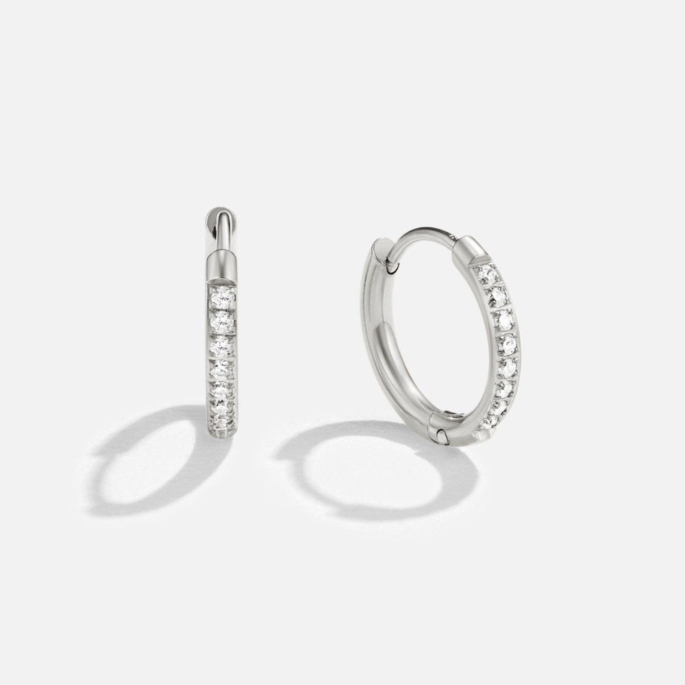 Eternity Silver-Tone Continuous Hoop Earrings