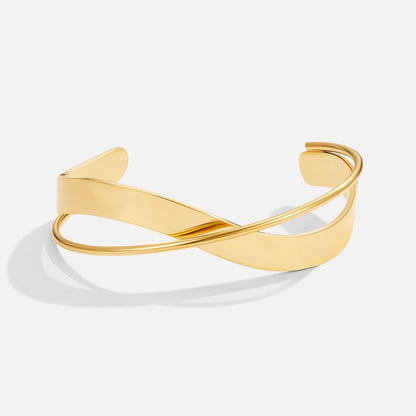 Eve Slim Polished Narrow Gold-Tone Bangle