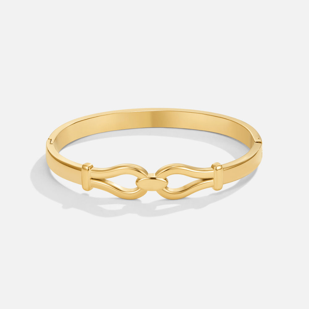 Felicity Polished Gold-Tone Round Bangle