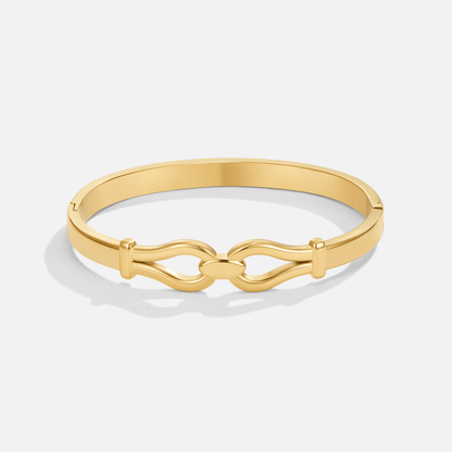 Felicity Polished Gold-Tone Round Bangle
