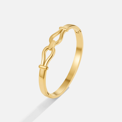 Felicity Polished Gold-Tone Round Bangle