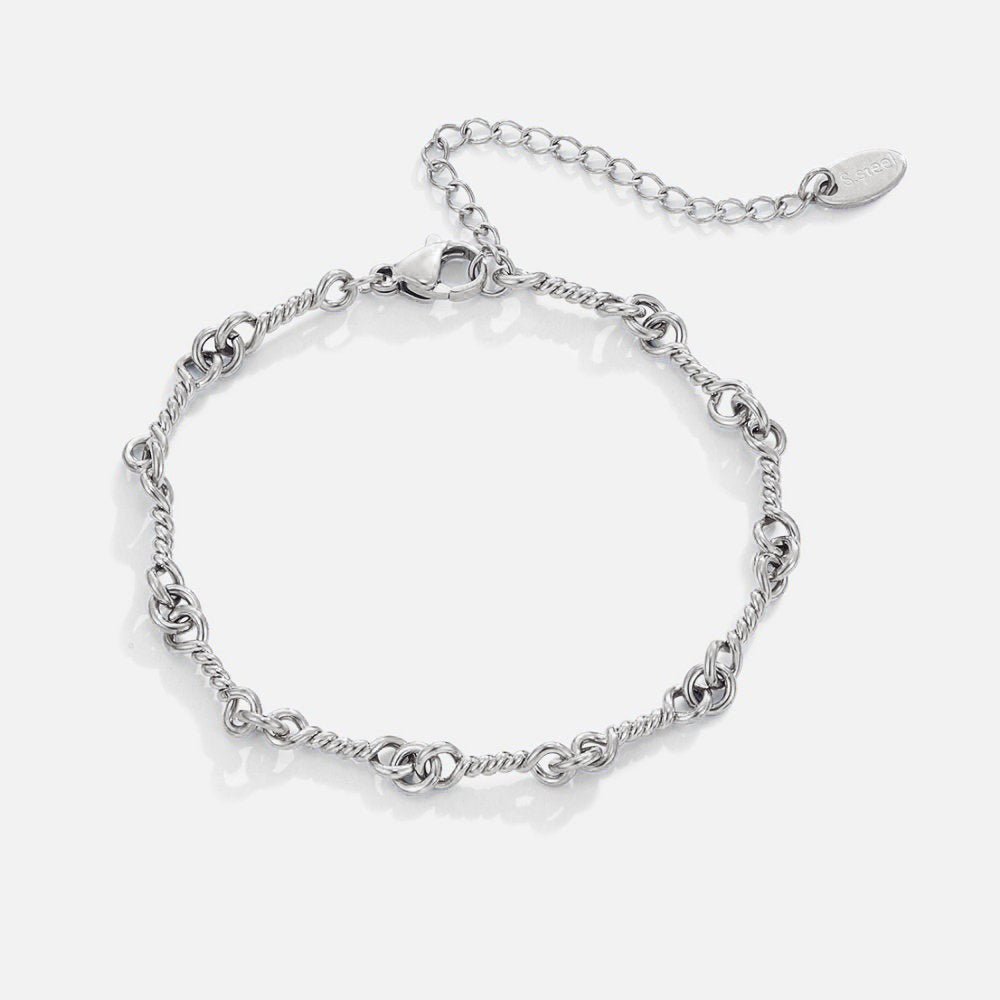 Bright Figaro Link Silver-Tone Bracelet