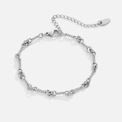 Bright Figaro Link Silver-Tone Bracelet