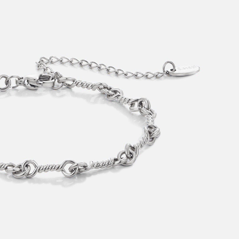 Bright Figaro Link Silver-Tone Bracelet