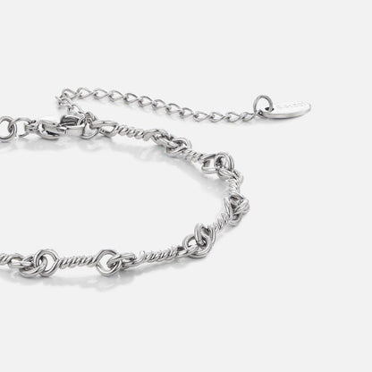 Bright Figaro Link Silver-Tone Bracelet
