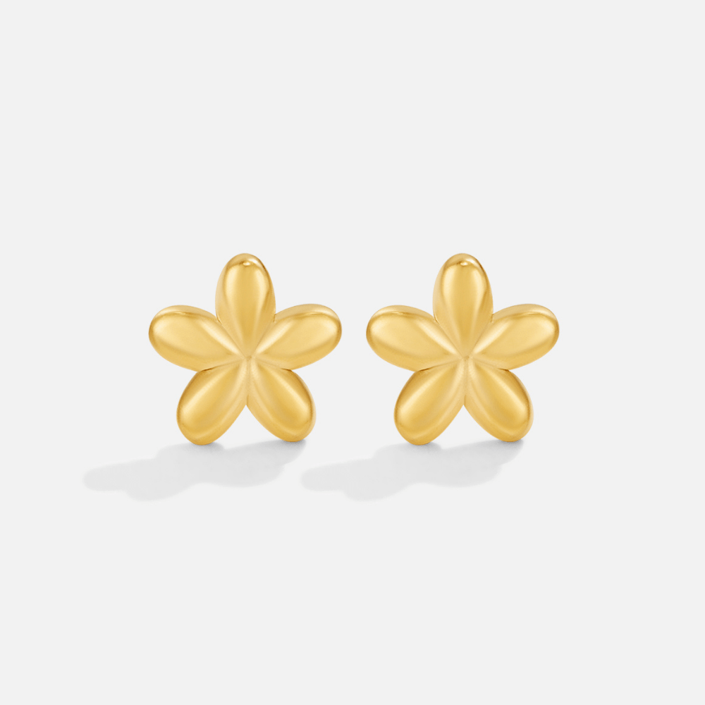 Puffed Little Flower Stud Earrings