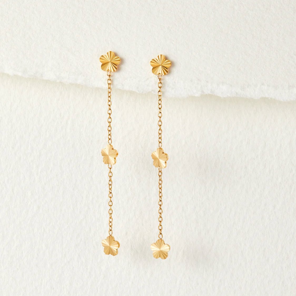 Cottage Garden Petal Bloom Drop Earrings