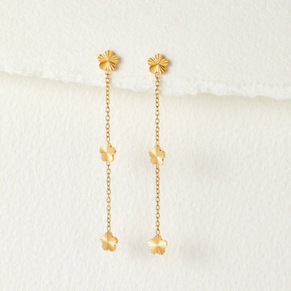 Cottage Garden Petal Bloom Drop Earrings