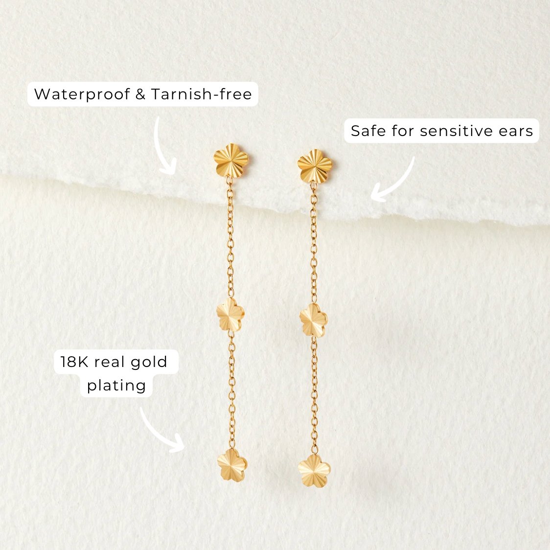 Cottage Garden Petal Bloom Drop Earrings