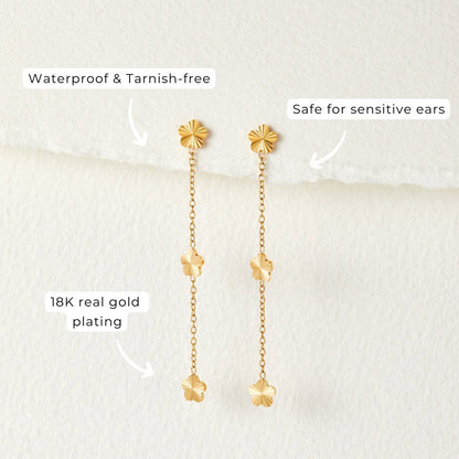 Cottage Garden Petal Bloom Drop Earrings