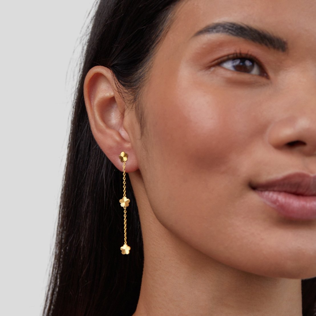 Cottage Garden Petal Bloom Drop Earrings