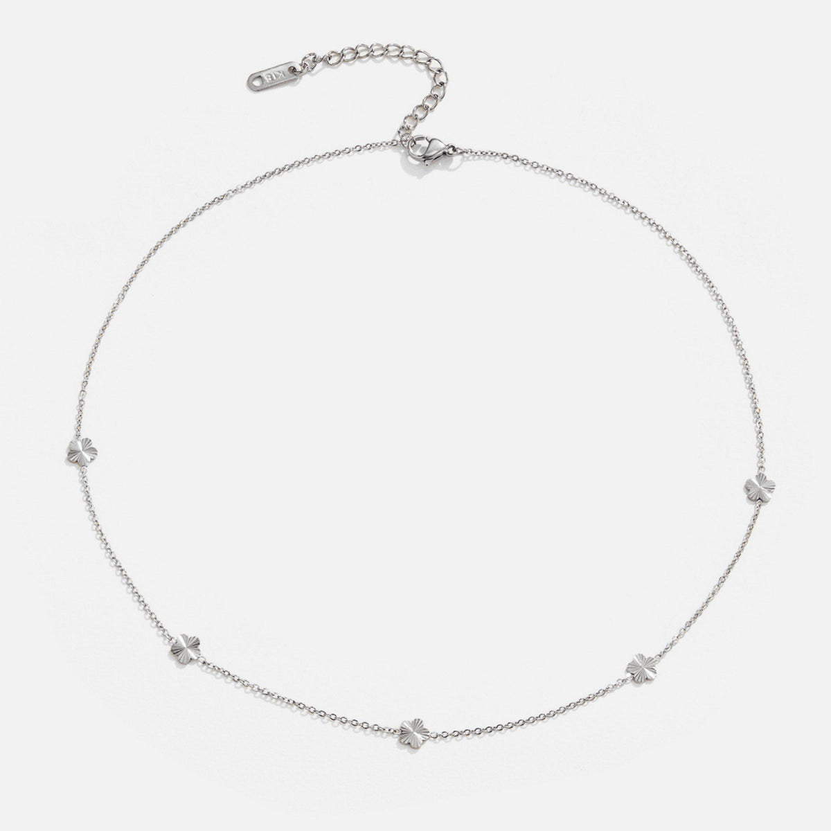 Small Bloom Silver-Tone Charm Necklace