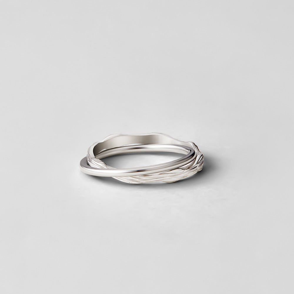 Twin Strand Silver-Tone Everyday Ring