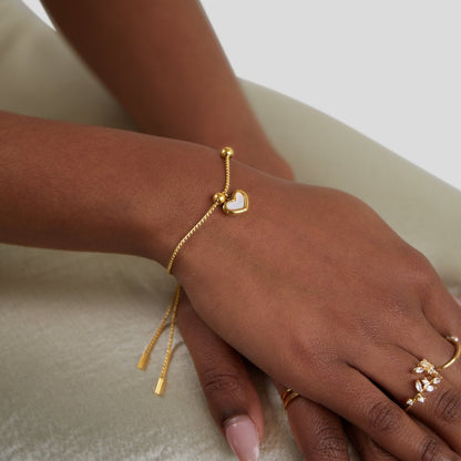 Small Linked Hearts Everyday Chain Bracelet