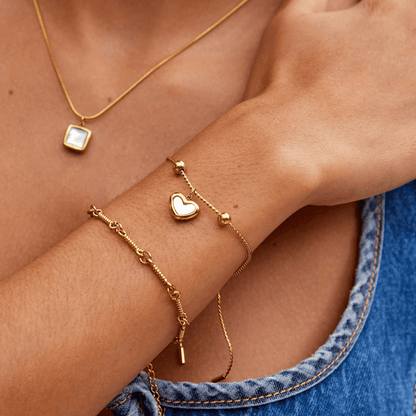 Small Linked Hearts Everyday Chain Bracelet